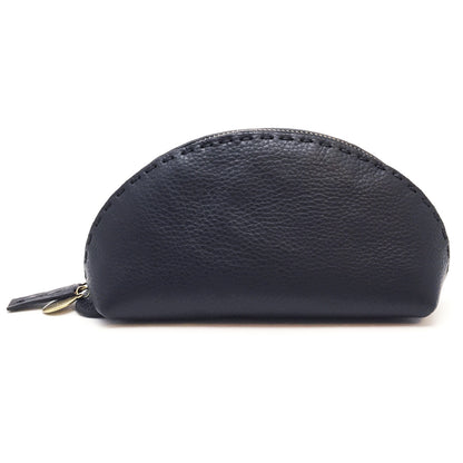 Clutch  aus Glattleder, schwarz